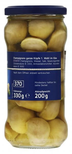 Küstengold Champignons Ganze Köpfe 1. Wahl – Bild 2