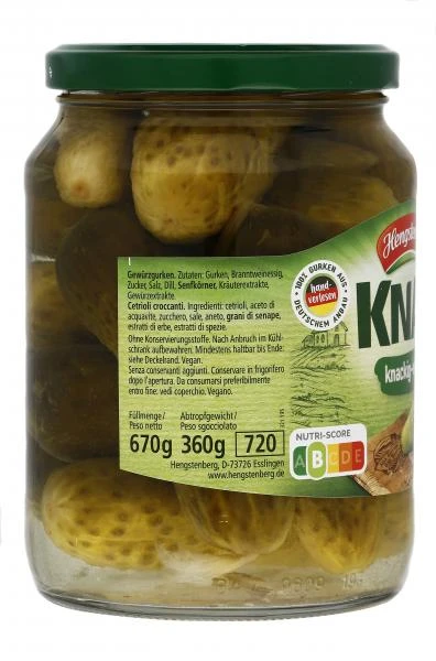 Hengstenberg Knax Gewürzgurken Knackig-würzig – Bild 2