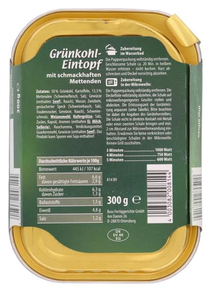 Buss Freizeitmacher Grünkohl-Eintopf – Bild 2