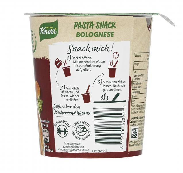 Knorr Pasta Snack Bolognese – Bild 2