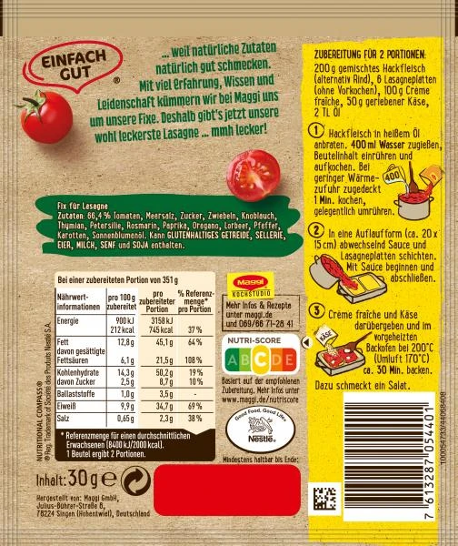 Maggi Fix Für Lasagne – Bild 2