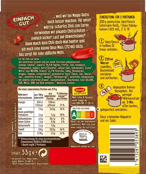Maggi Fix & Frisch Chili Con Carne – Bild 2