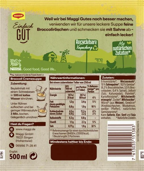 Maggi Für Genießer, Broccoli Cremesuppe – Bild 2