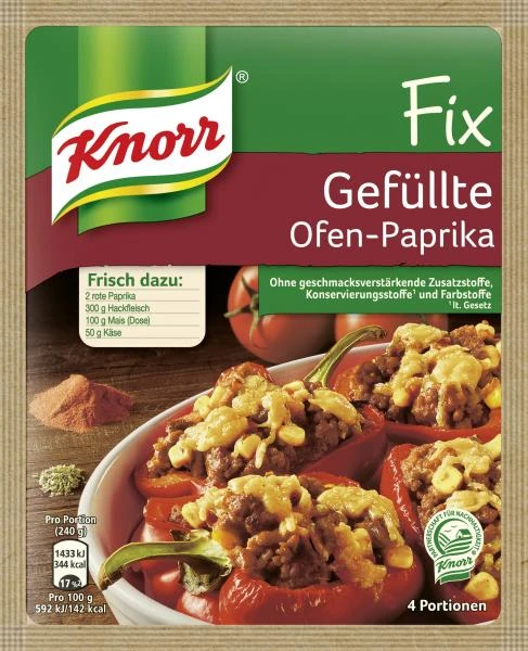 Knorr Fix Für Gefüllte Ofen-Paprika