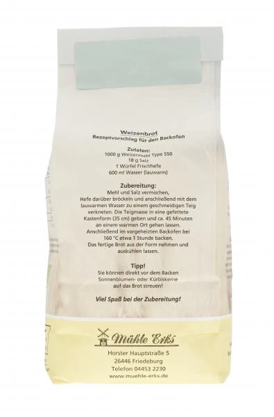 Mühle Erks Bioland Weizenmehl Type 550 – Bild 3