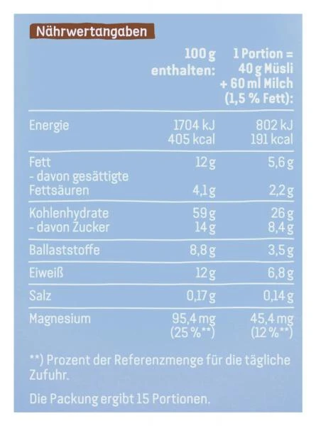 Dr. Oetker Vitalis Weniger Süß Schoko Müsli – Bild 6