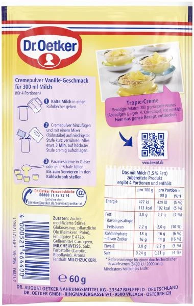 Dr. Oetker Paradies Creme Vanille – Bild 2