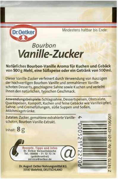 Dr. Oetker Bourbon Vanille Zucker – Bild 2
