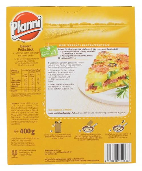 Pfanni Bauernfrühstück Bratkartoffeln Mit Speck & Ei – Bild 2