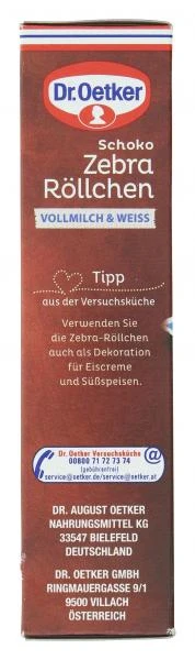 Dr. Oetker Schoko Zebra Röllchen Vollmilch & Weiß – Bild 4