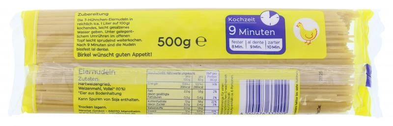 Birkel 7 Hühnchen Eiernudeln Spaghetti – Bild 2