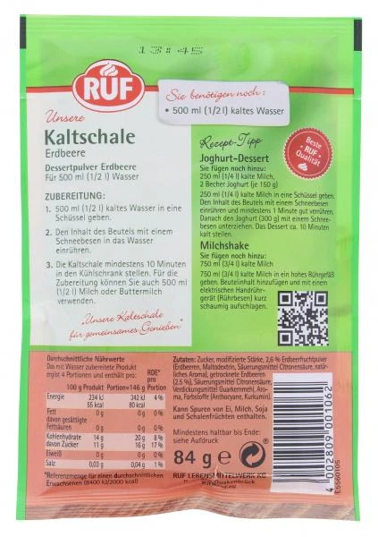 Ruf Instant Kaltschale Erdbeer – Bild 2