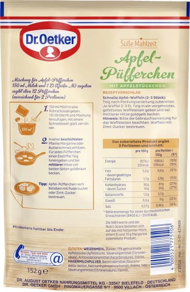 Dr. Oetker Süße Mahlzeit Apfel-Püfferchen – Bild 2