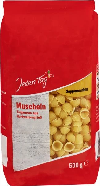 Jeden Tag Suppennudeln Muscheln