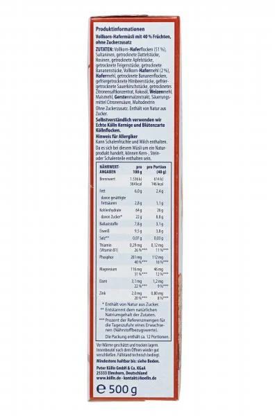 Kölln Früchte Hafer-Müsli Ohne Zuckerzusatz – Bild 2