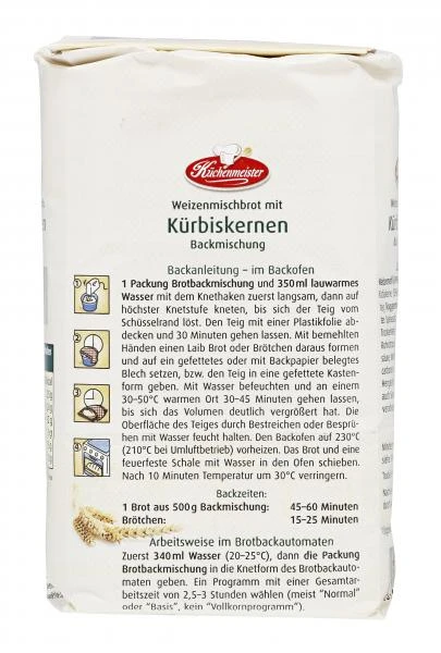 Küchenmeister Backmischung Brot Mit Kürbiskernen – Bild 3