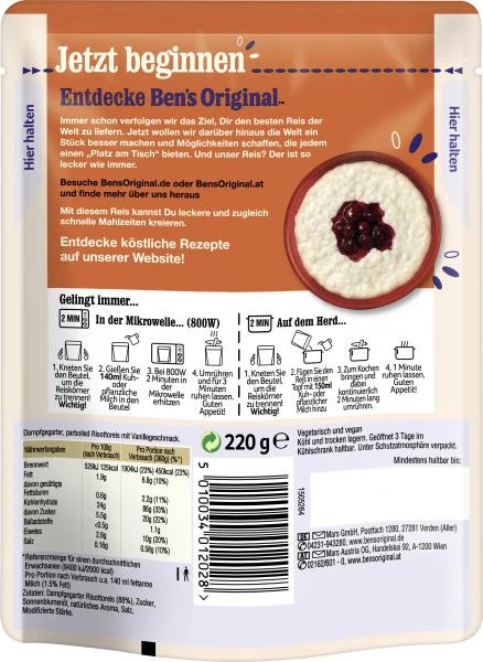 Ben's Original Express Milchreis Klassik – Bild 2