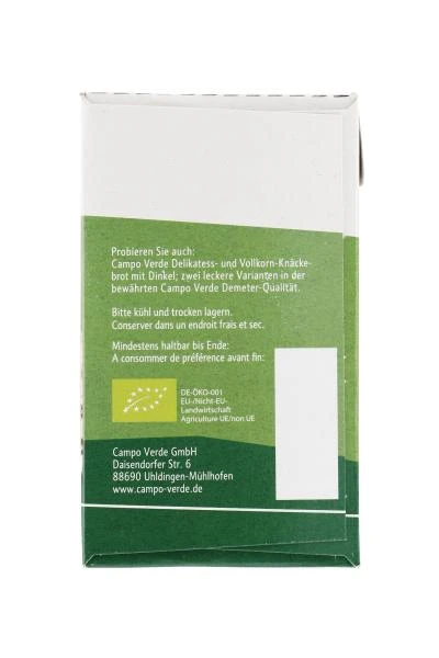 Campo Verde Demeter Vollkorn Knäckebrot Mit Sesam – Bild 2